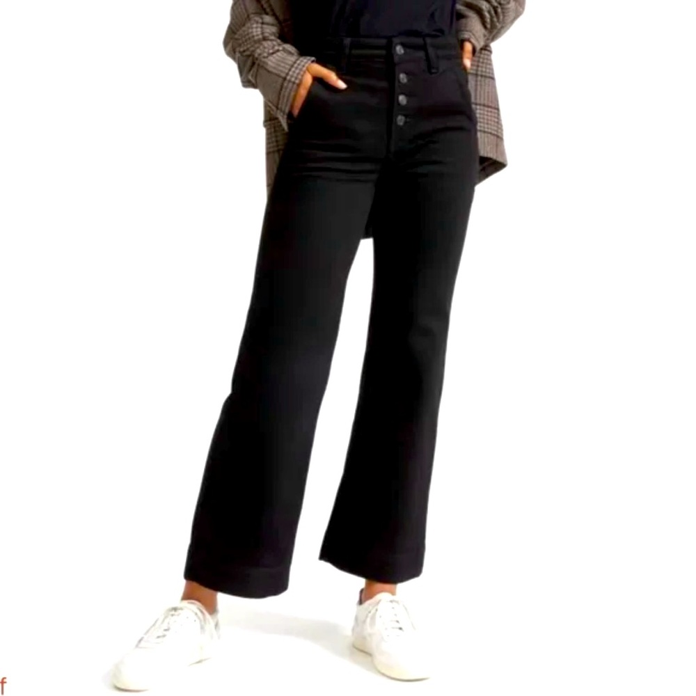 Everlane black wide leg jeans size 25